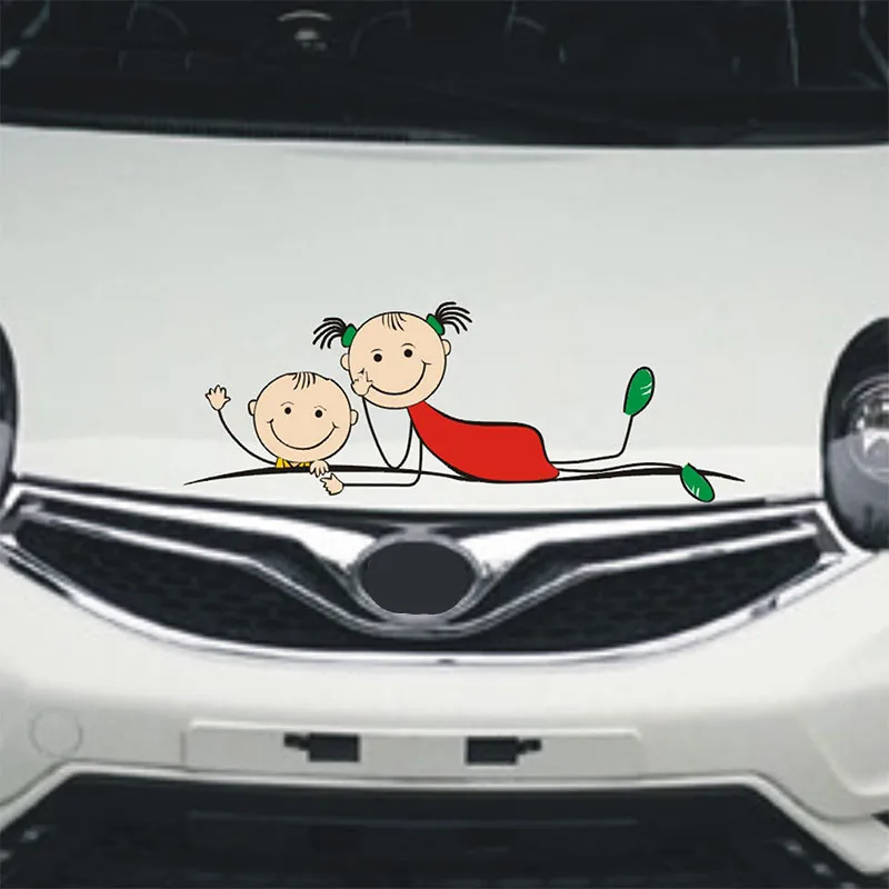

Милая мультяшная Милая Детская Наклейка на переднюю/заднюю/окно/дверь для Peugeot / Mini / Beetle / Smart /Fiat Z2CA706