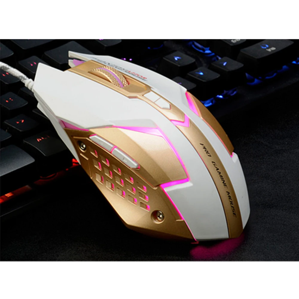AZZOR D5 Тихая Нажмите USB проводной игровой Мышь 7 кнопок 3200 Точек на дюйм Mute