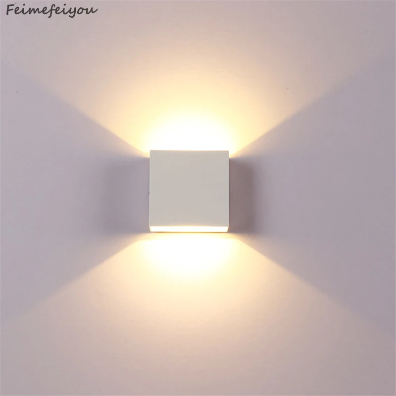 

wall light lamps outdoor lighting 6W lampada LED Aluminium rail project Square LED lamp bedside lights bedroom wall decor arts