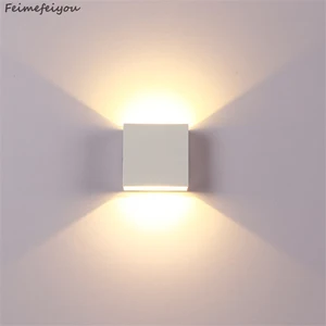 Настенный светильник, светильники, наружный светильник ing 6 Вт, лампада, СВЕТОДИОДНЫЙ Алюминиевый рельсовый проект, Квадратный светодиодный светильник, прикроватный светильник, Настенный декор для спальни