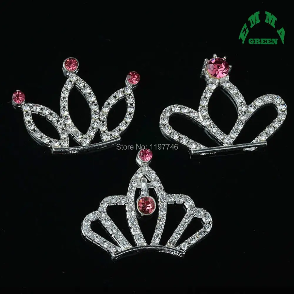 Корона серебряного цвета большие стразы корона пуговицы 10 шт. Хрустальная