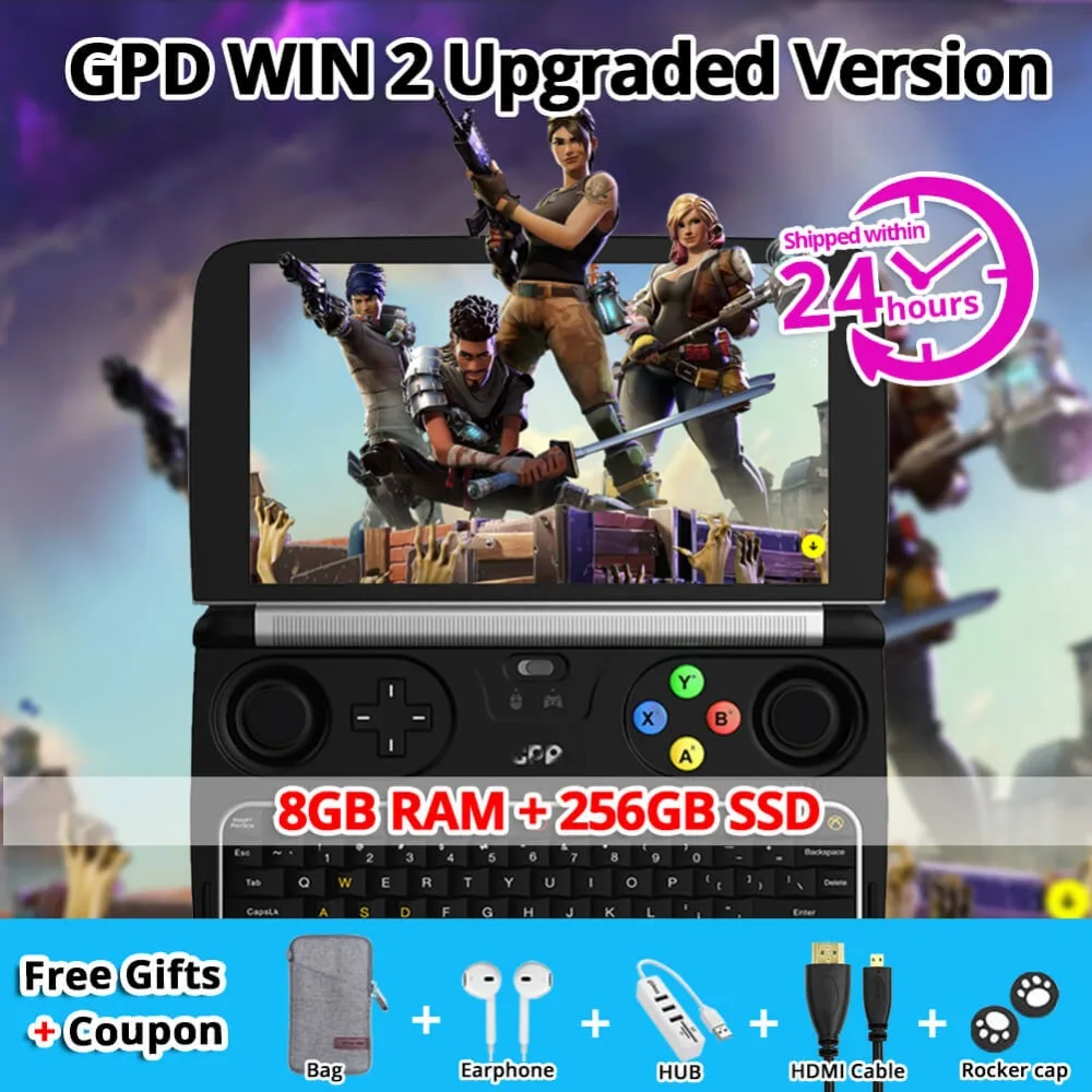 GPD Win 2 WIN2 Intel Core m3 7Y30 4 ядра 6 &quotгеймпад планшеты Windows 10 8 Гб оперативная память 128/256