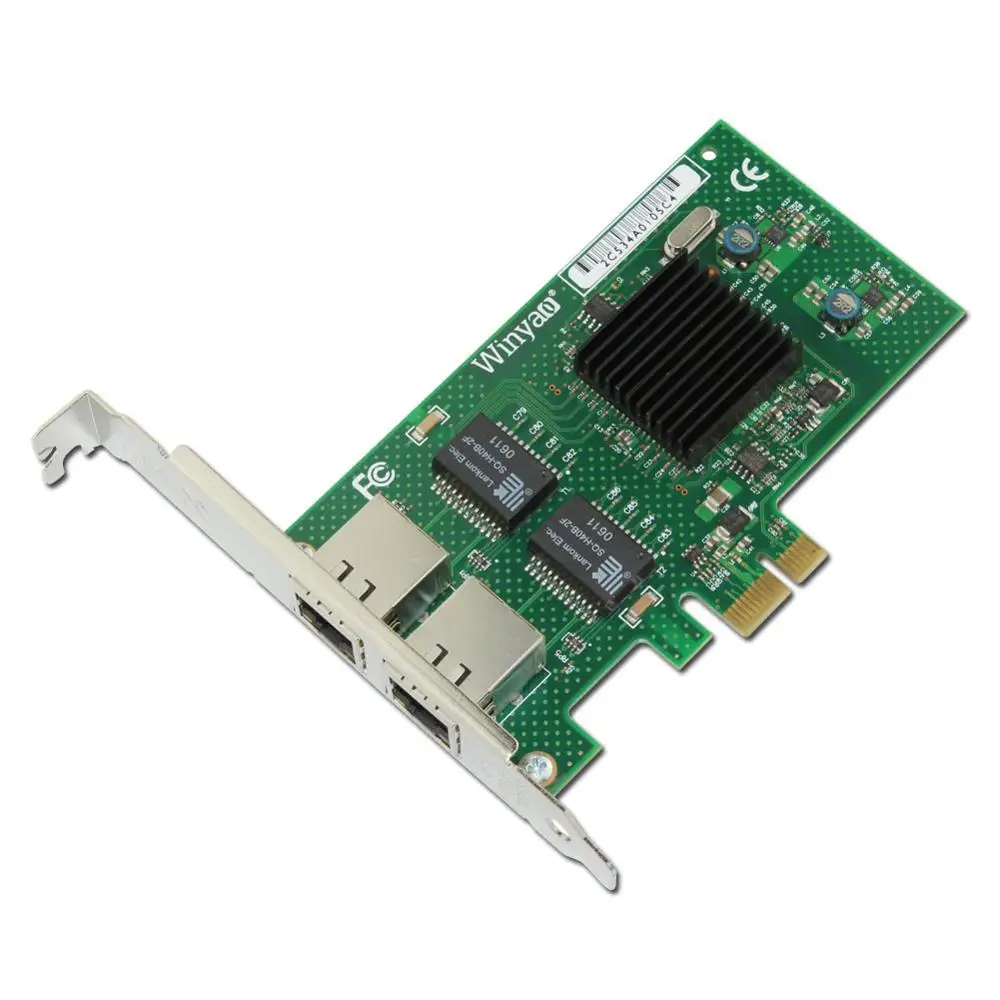 Winyao WY575T2 PCI-E X1 Двухпортовая гигабитная Ethernet Сетевая карта 10/100/1000 Мбит/с LAN адаптер
