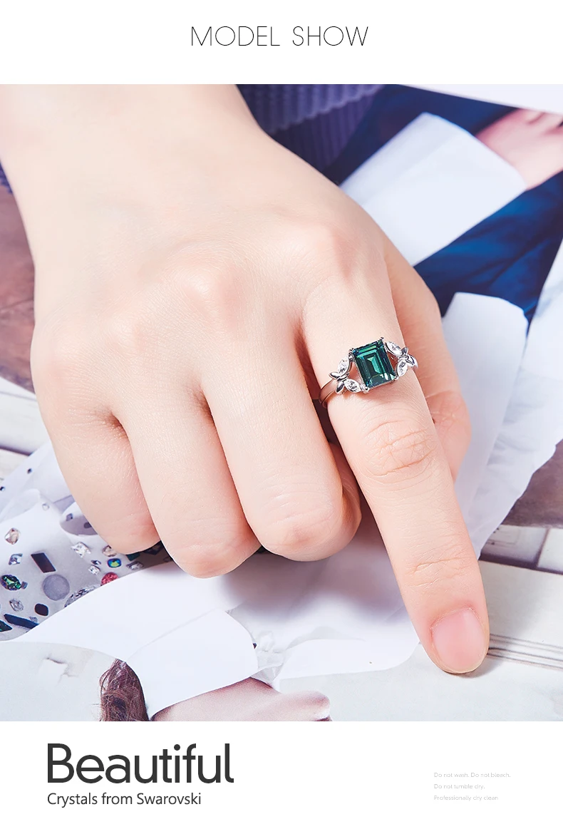 CDE, женские кольца, украшенные кристаллами Swarovski, регулируемое кольцо-бабочка, ювелирное изделие с кристаллами насекомых, обручальные кольца