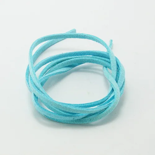 Turquoise Высокое качество, приблизительно 3 мм, 1 м/лот, 17 цветов, плоская искусственная замша, корейский бархат, кожаный шнур, сделай сам, для браслета, ювелирных изделий, аксессуары - Цвет: Turquoise