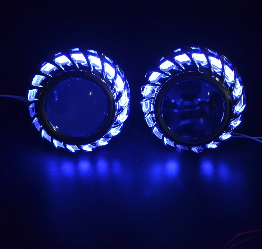 2 шт. 5 дюймов мини LED дневное освещение ангельские глазки функция DRL Белый Синий
