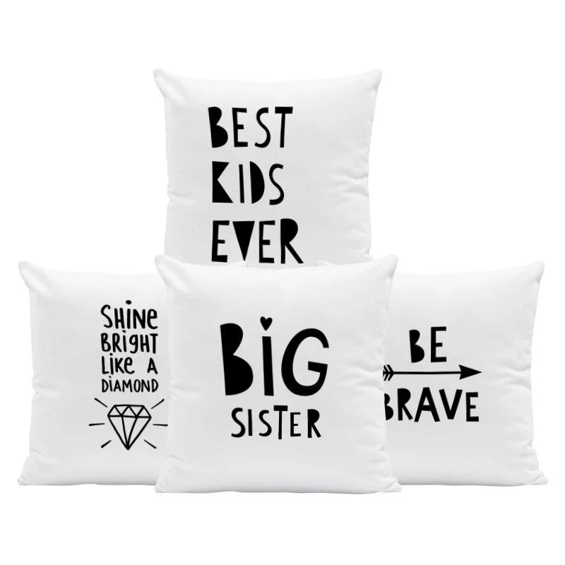 

Word Letter Cushion Covers Be Brave Diamond Pillowcase European Meditation Home Decorative Throw Pillow 45*45 Velvet Gifts New