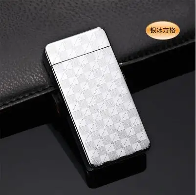 15 USB зарядка двойная дуговая Зажигалка Ветрозащитная индивидуальная электрическая зажигалка для сигарет Новинка металлический беспламенный фонарь перезаряжаемый 15 цветов - Цвет: 15