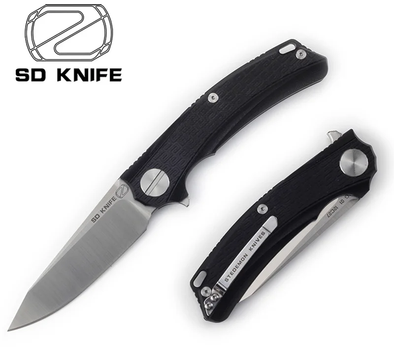 D2 STEDEMON BG01 Флиппер складной нож 12C27 лезвие KVT шарикоподшипник G10 Ручка Кемпинг Охота Открытый выживания Ножи EDC инструменты - Цвет: D2