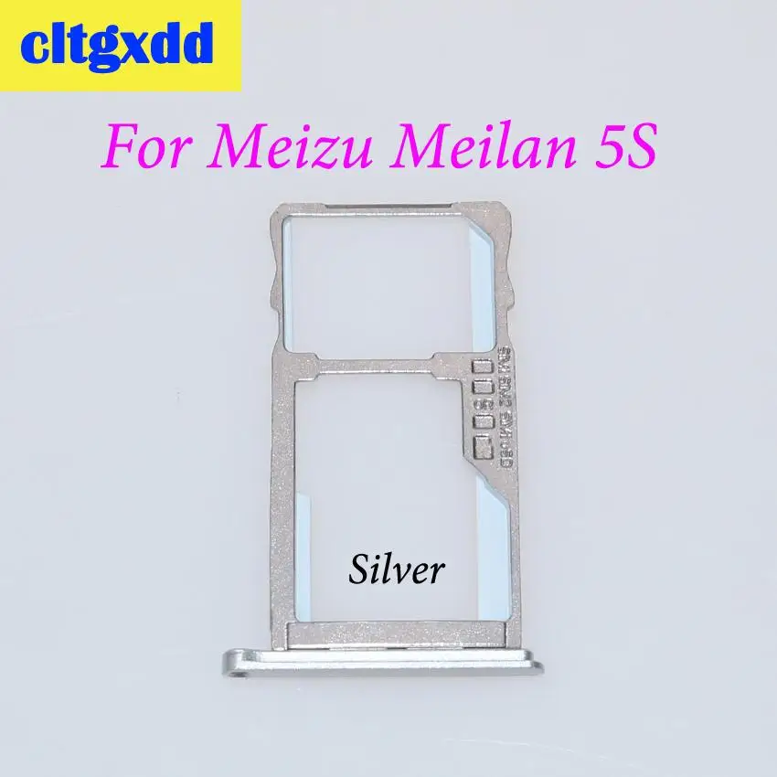 For 5S Silver Cltgxdd держатель слота для сим-карты для meizu meilan 5S M5s 3S M3S слот карты Micro SD лоток гнездо адаптер Замена Ремонт Запасные части - Цвет: For 5S Silver
