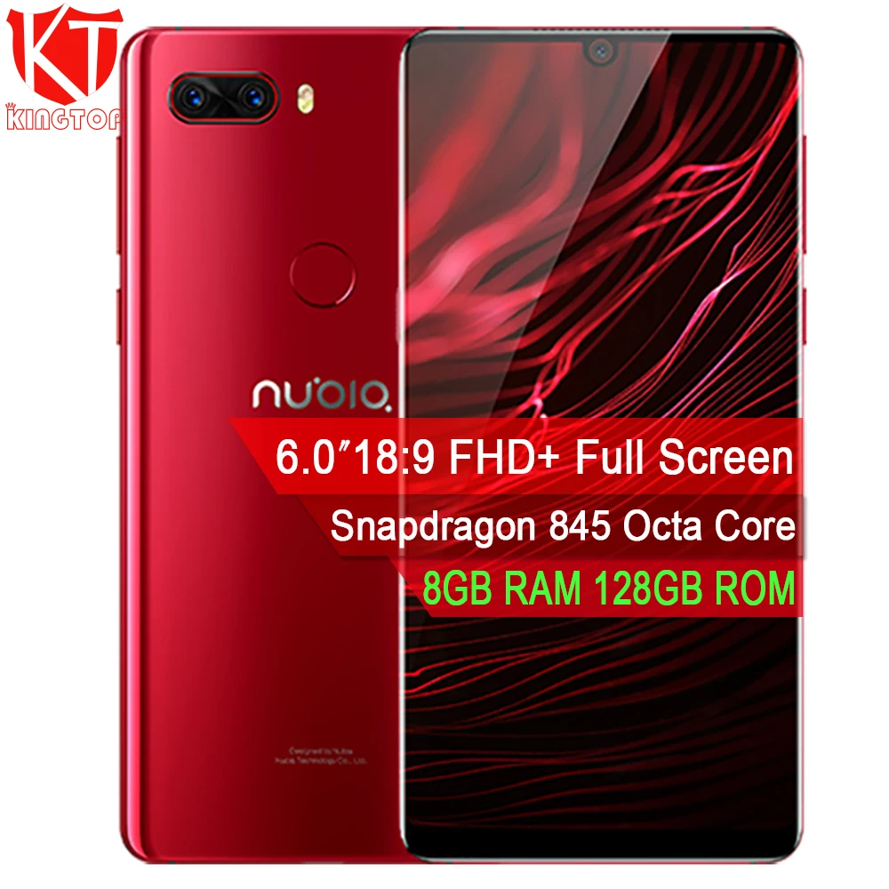 Оригинальный zte Nubia Z18 мобильного телефона 6 0 'Ǝ ГБ 128 Snapdragon 845 Octa Core Dual тыловая 16MP