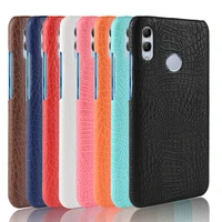 new for huawei honor 10 lite case honor10 lite retro pu leather crocodile skin hard cover for huawei p smart 2019 phone case