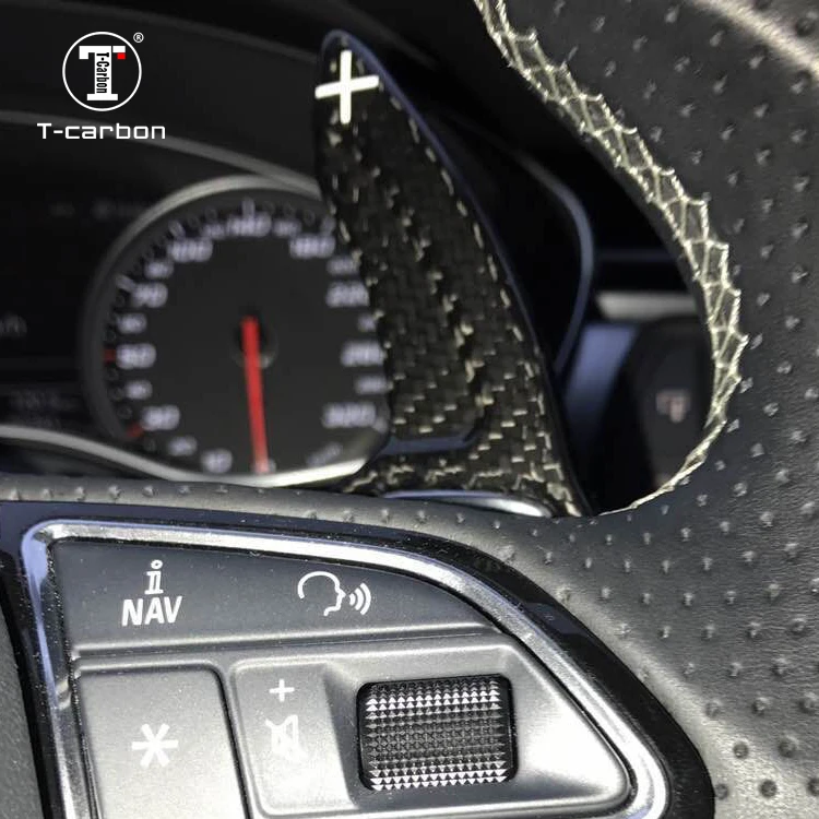 Углеродное волокно руль Переключатели скоростей на руле весло Extenesion для нового Audi A3 A4L A5 A6L A7 A8 S5 S6 S7 S8 Q3 Q5 Q7 TT автомобиля