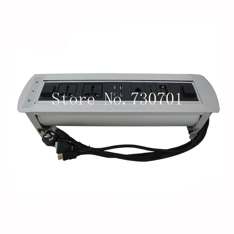 Моторизированная Концевая мебельная розетка av с разъемом питания вращающаяся