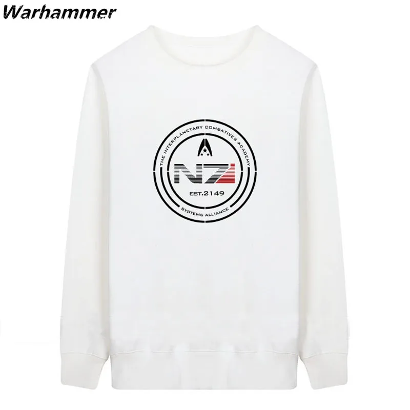 2017 толстовки Для мужчин Top8 Mass Effect N7 ролевой игры Толстовка Sudaderas Hombre Косплэй игра