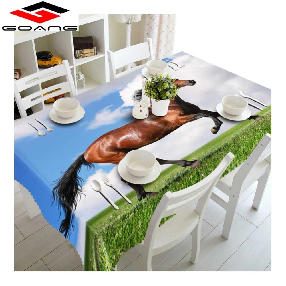 GOANG скатерть хлопок Водонепроницаемая для прямоугольного стола и круглый