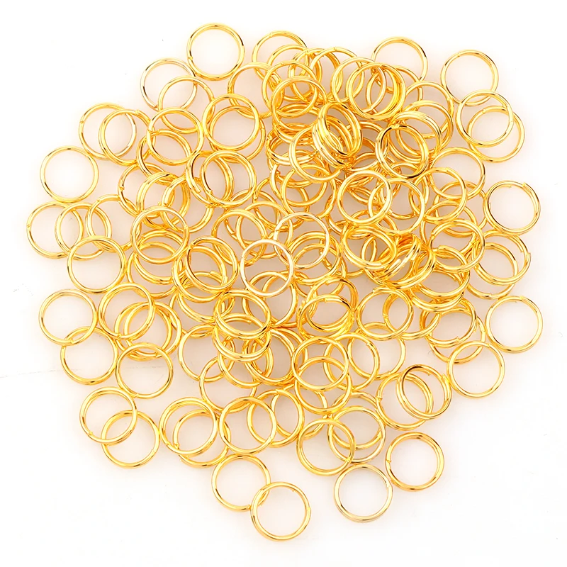 _ Позолоченное тональное металлическое двойное кольцо открытые соединительные