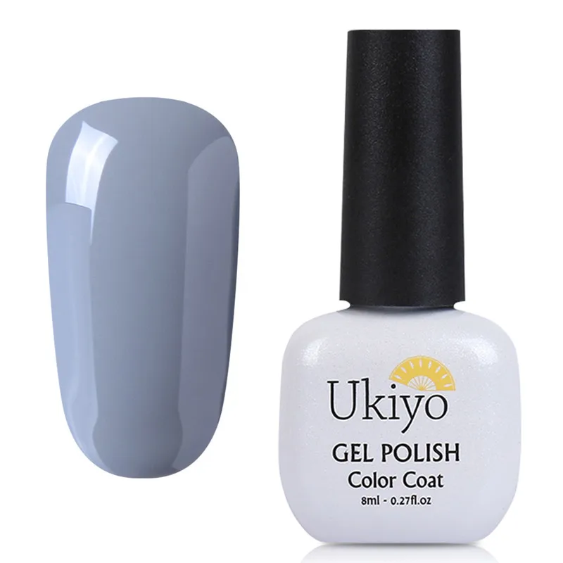 Ukiyo DIY Grey Color Series 8ML Gray Gelpolish Semi Permanent Ink Gel Polish Top and Base Primer UV Nail Art | Красота и здоровье
