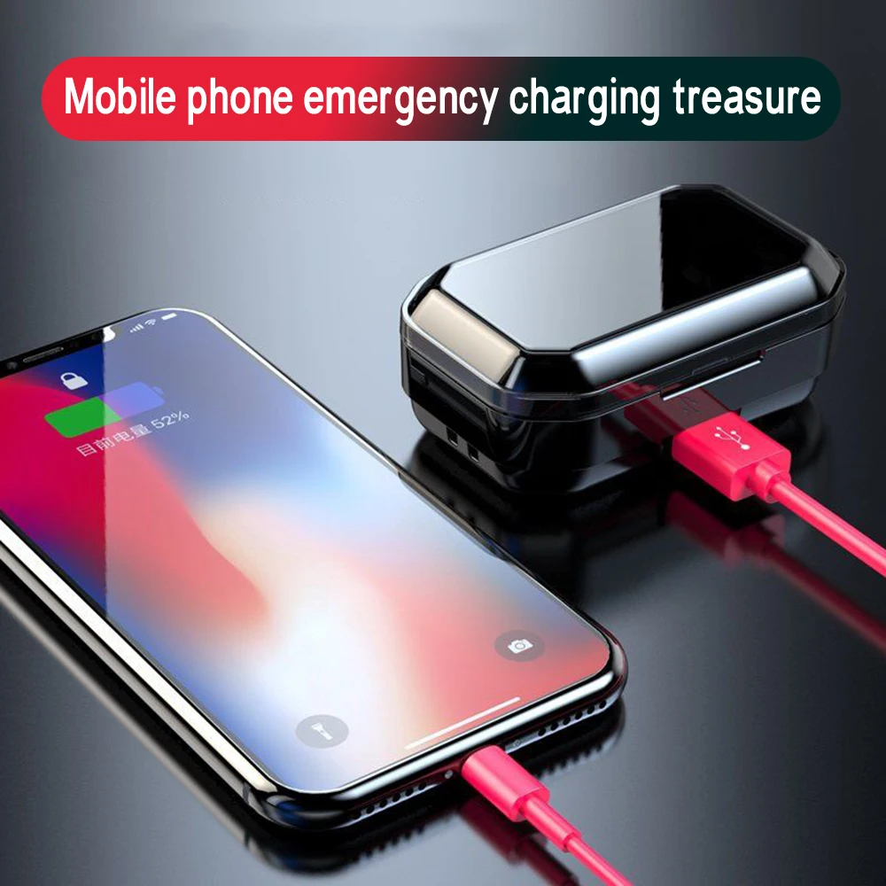 TWS G02 Bluetooth наушники V5.0 беспроводные 9D стерео музыка IPX7 водонепроницаемые с