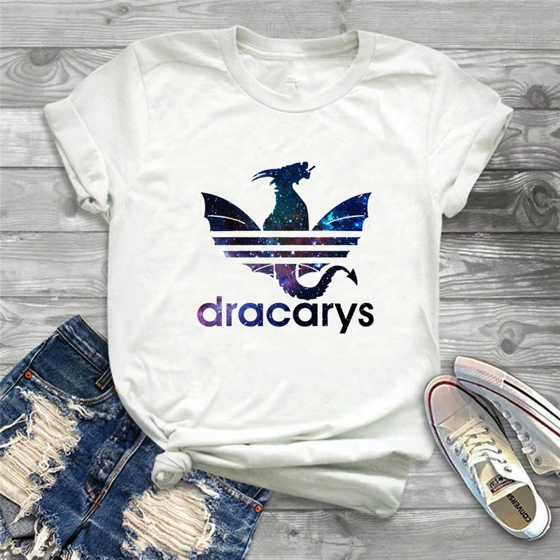 Хит Dracarys футболка для женщин Игра престолов мать драконов Khaleesi рубашка Dragon Fire