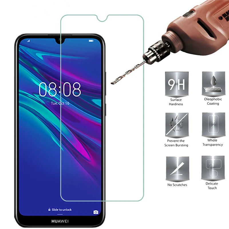 2 piezas protector de pantalla Honor 8A vidrio templado para Huawei Honor 8A Pro pel&iacute;cula protectora vidrio ultrafino Huawei Y6 2019-2