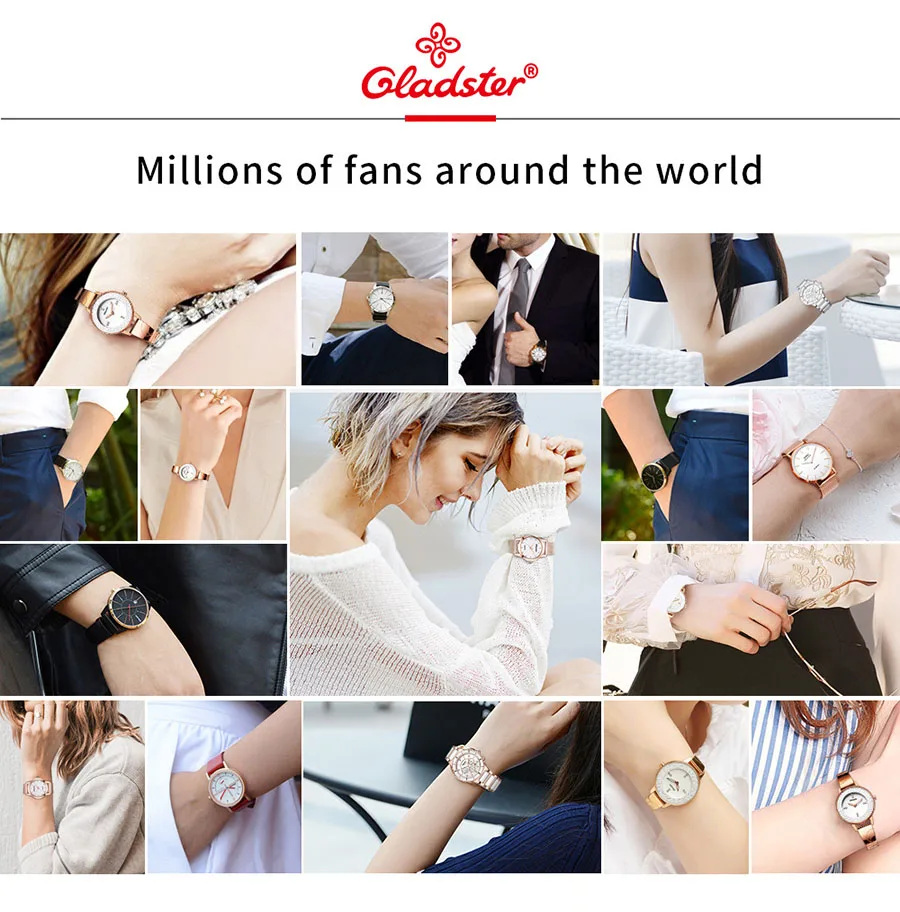 Роскошные Брендовые женские кварцевые часы Gladster с сапфировым стеклом, ювелирные изделия с бриллиантами, керамические женские часы, изысканные женские наручные часы под платье