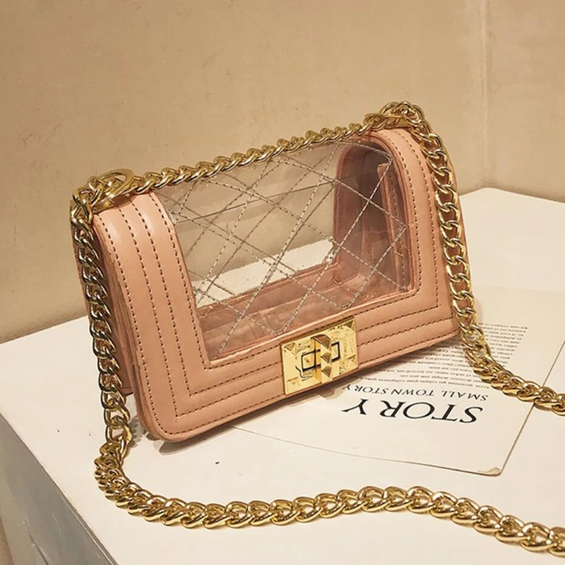 Прозрачная Желейная сумка модная новинка 2021 женская дизайнерская высокого