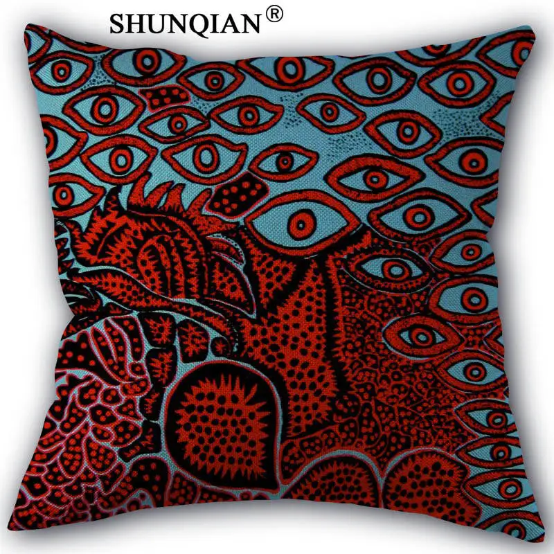 Pillowcase Пользовательские японский стиль Яей кусама художественным принтом белье хлопок Подушки Детские случаях Подушки Детские Чехол дома декоративные размер 45 x45cm одна сторона - Цвет: Pillowcase