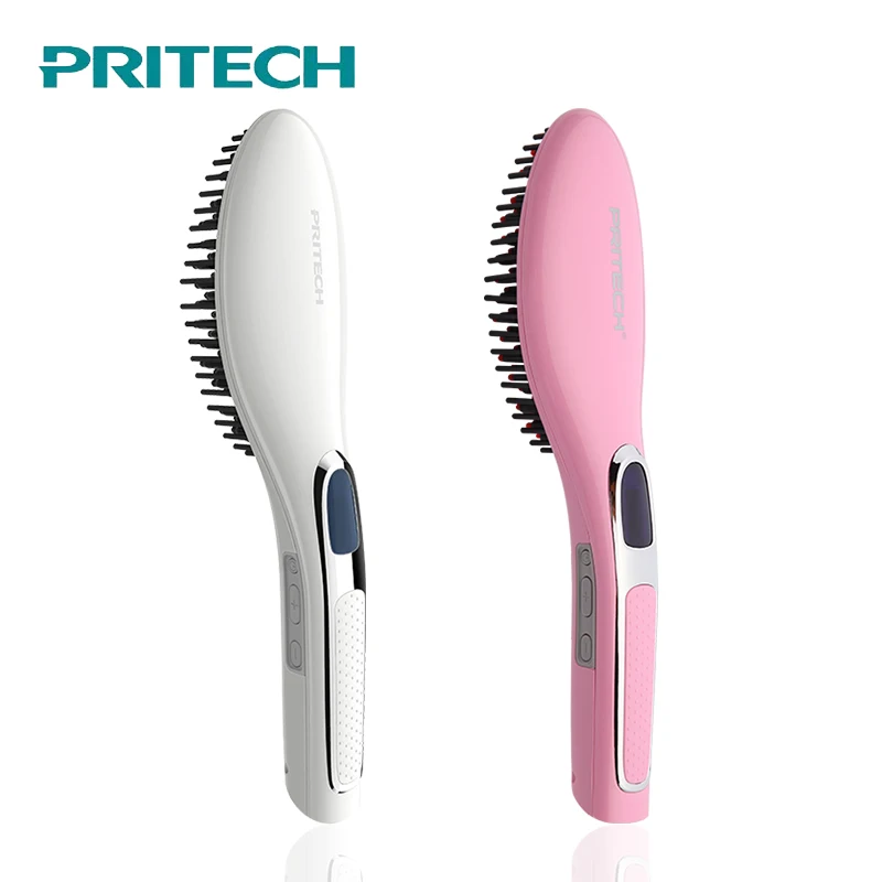 PRITECH Керамическая электрическая щетка для волос выпрямитель Выпрямление