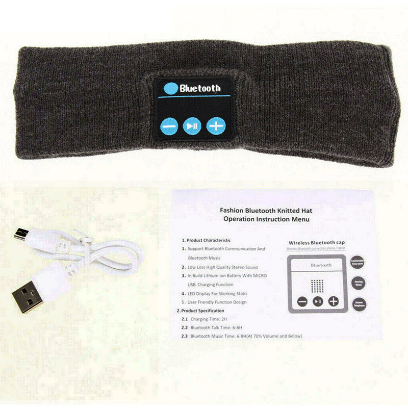 Bluetooth Sports Headband Hifi Headphones Wireless Earphone Stereo Headset Sleep Eye Mask Player With Mic