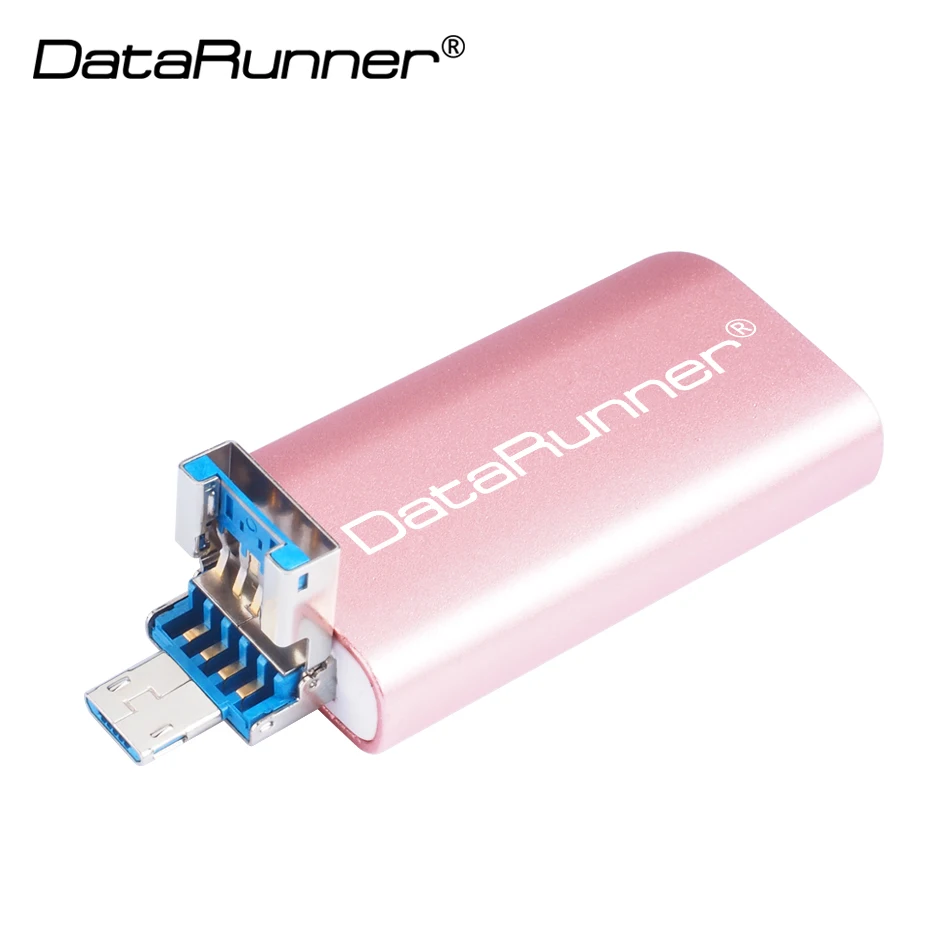 DataRunner 3 in 1 USB Flash Drive 128gb Pen For iPhone/Android Device Micro Usb Stick 16gb 32gb 64gb Pendrive | Компьютеры и офис