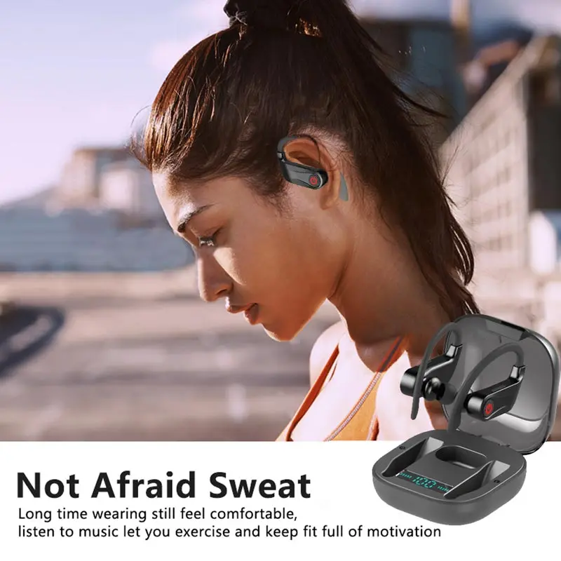 True HBQ PRO TWS беспроводные наушники Bluetooth 5,0 спортивные стереонаушники чехол 950 мАч Водонепроницаемый ушной крючок гарнитуры микрофон PK Q32 Q62