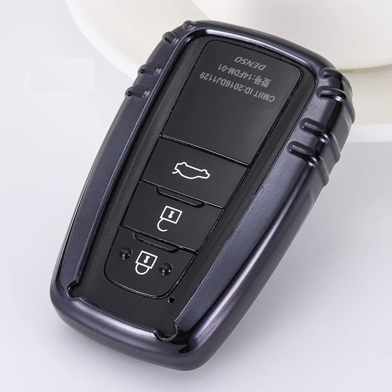 Мягкие TPU ключа автомобиля Обложка держатель карман для Toyota Camry Corolla C-HR CHR Прадо Prius RAV4 ключ защиты