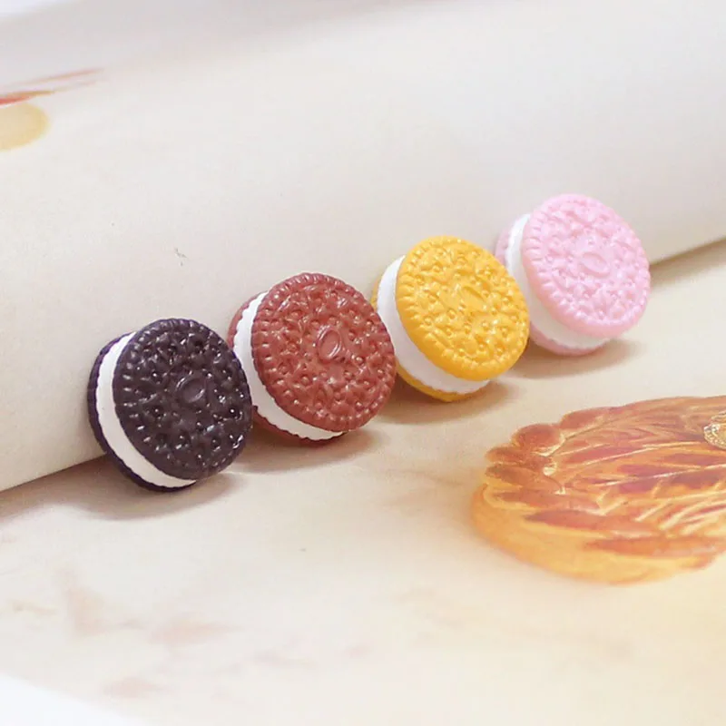7Pcs Chocolate Chip Cookies Diy Lizun Slime Supplies Accessories For Filler Miniature Resin Kids Polymer Plasticine Gift | Игрушки и