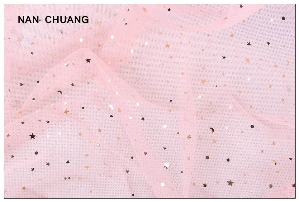 Nanchuang Tull сетчатая ткань, блестящая ткань для свадебного платья, сетка от комаров, юбка-американка, вуаль, декоративный материал, 50x155 см
