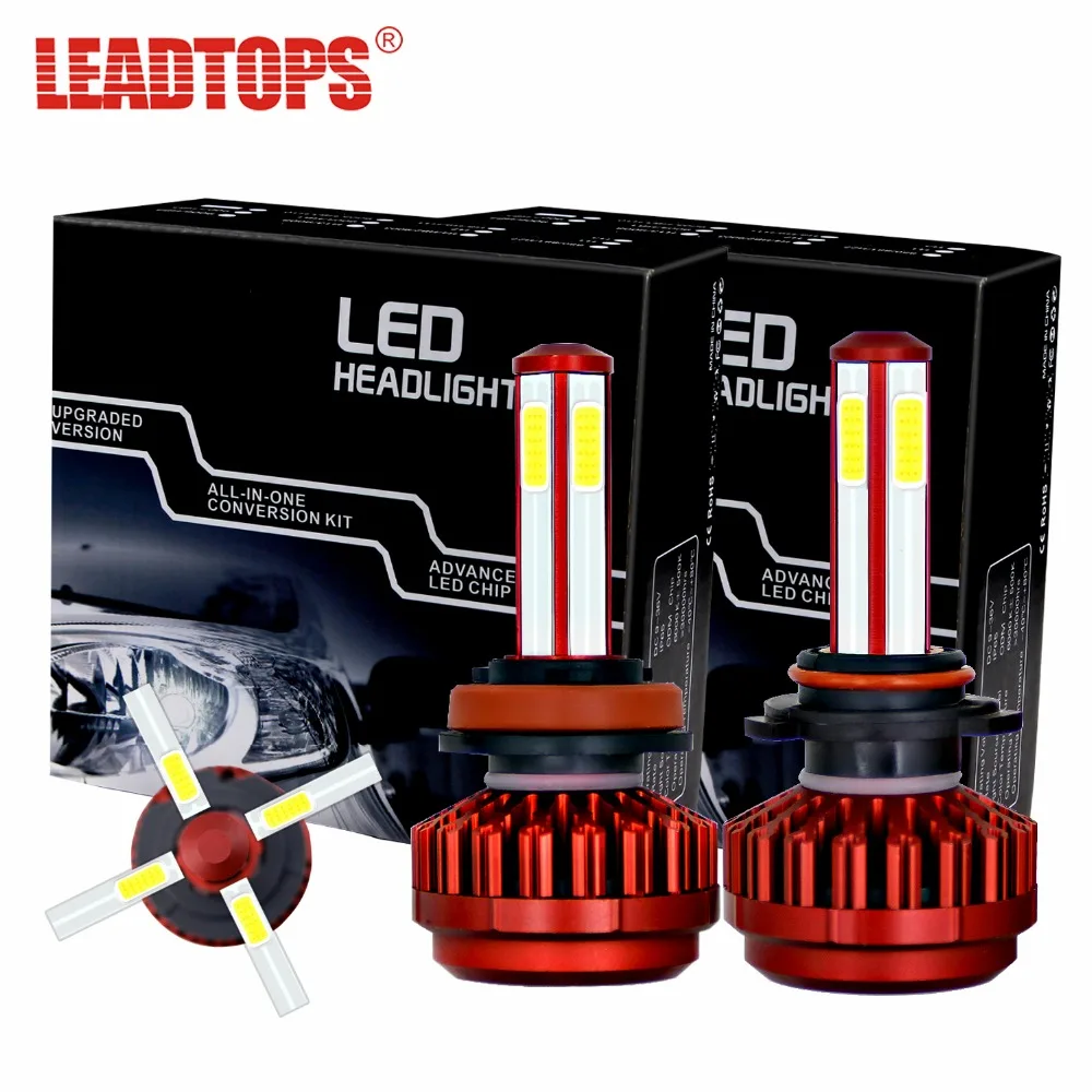 LEADTOPS 2 шт. Автомобильные фары лампа H7 H11 Светодиодный H4 9005/HB3 9006/HB4 80 Вт 8000Lm Мини авто
