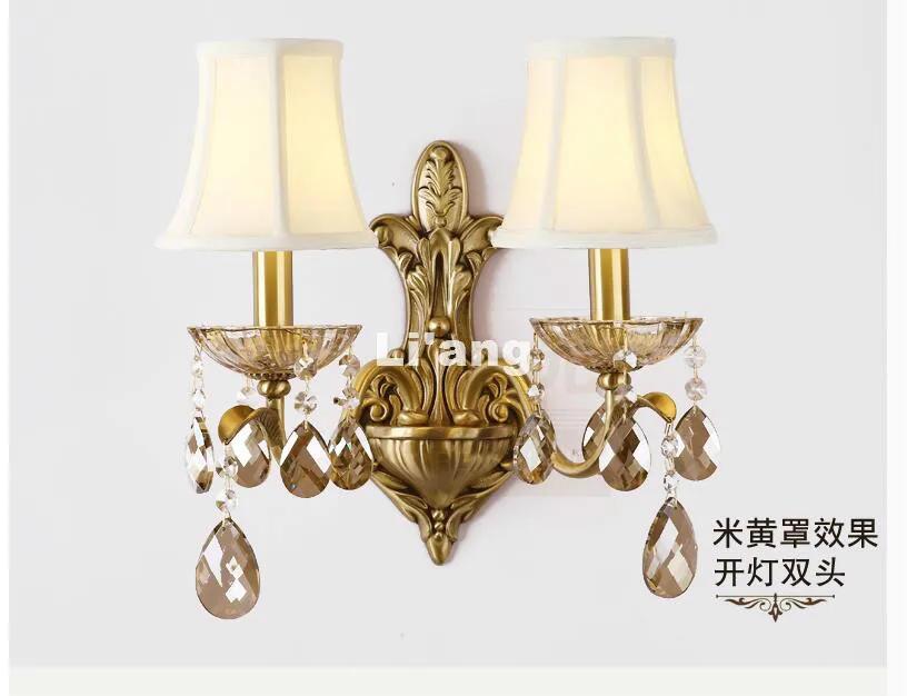 Бесплатная доставка латунный настенный светильник E14 Европейский Классический