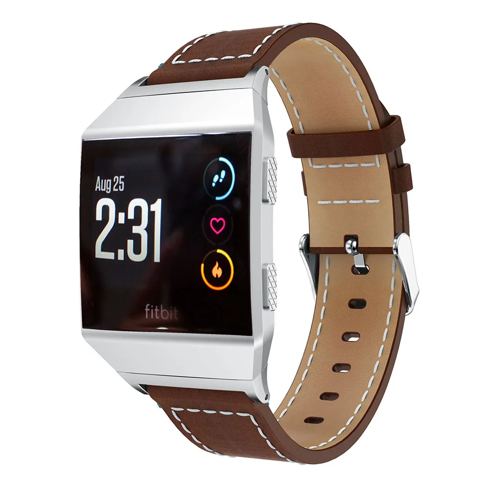 Кожаные ремешки совместимые с Fitbit Ionic Сменные аксессуары из натуральной кожи