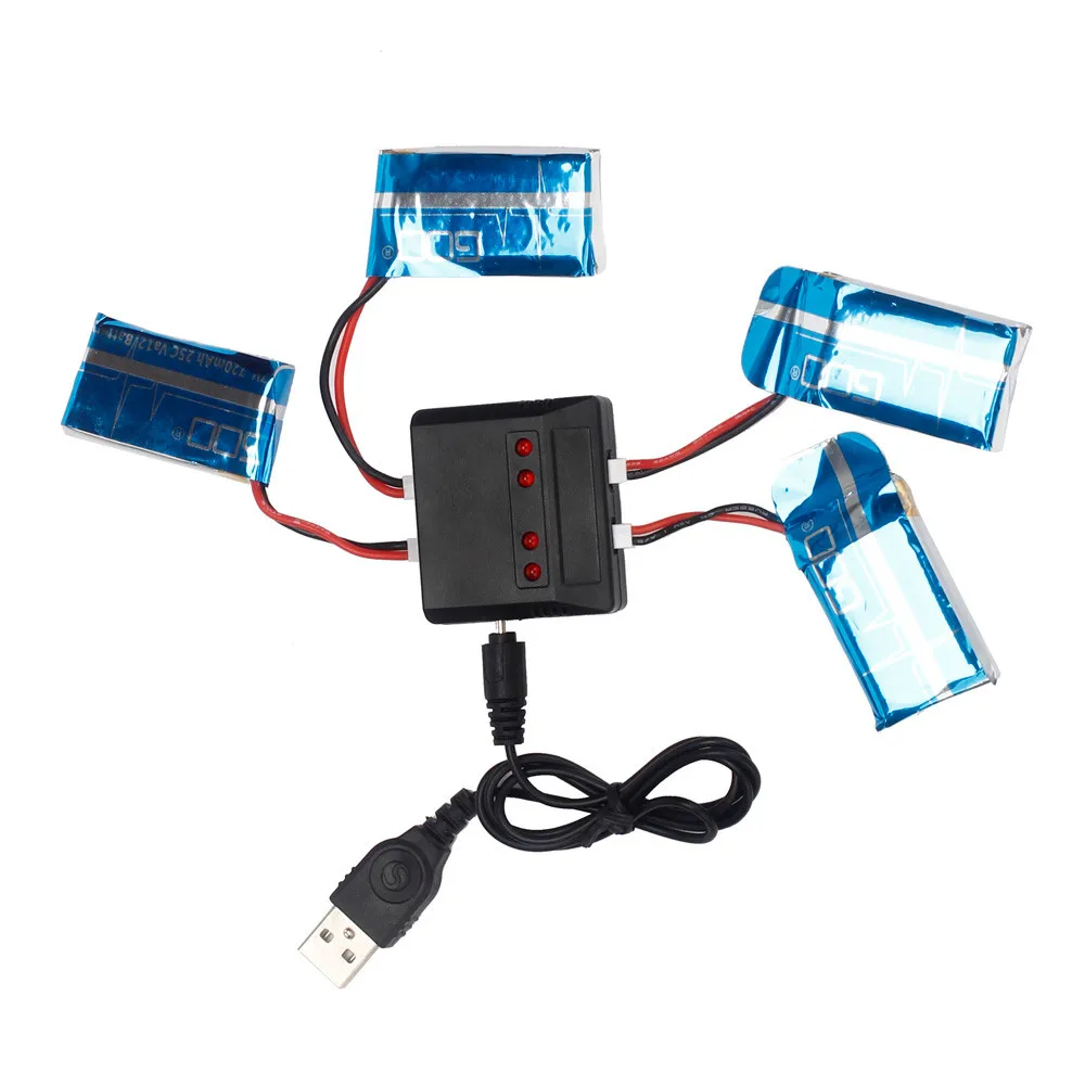 Аккумулятор 3 7 В 720 мАч 25C + 4-портовое зарядное устройство для Syma X5C X5A X5 Quadcopter