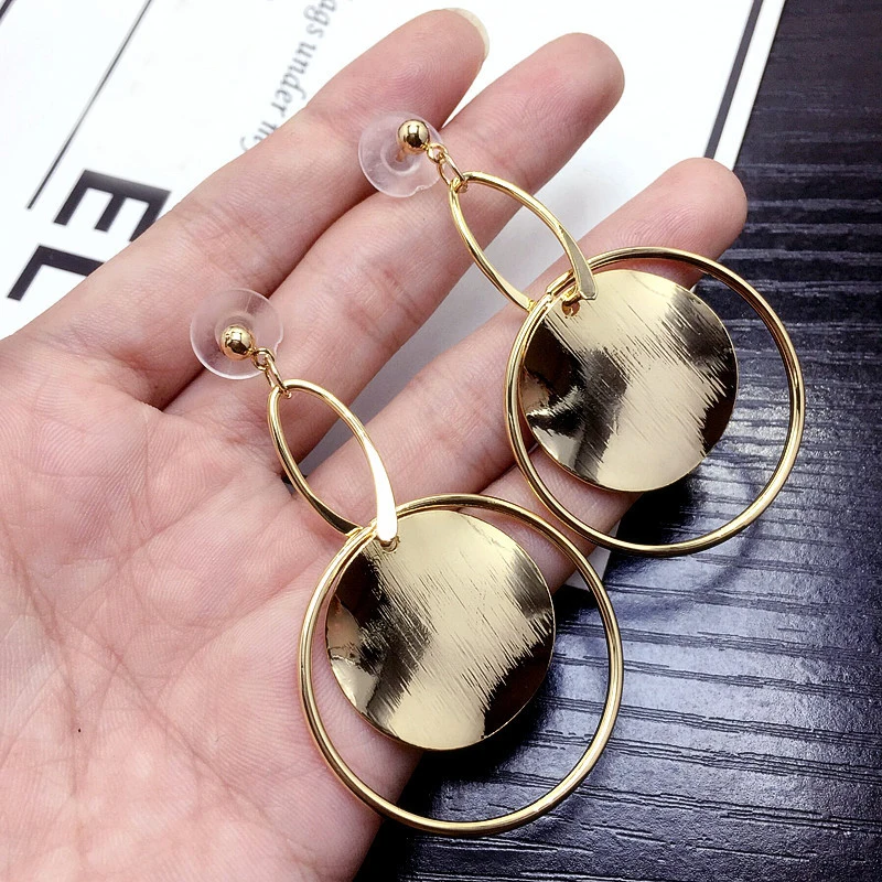 Новое поступление Для женщин Золотой Круг мотаться серьги Bijoux Pendientes Mujer Топ