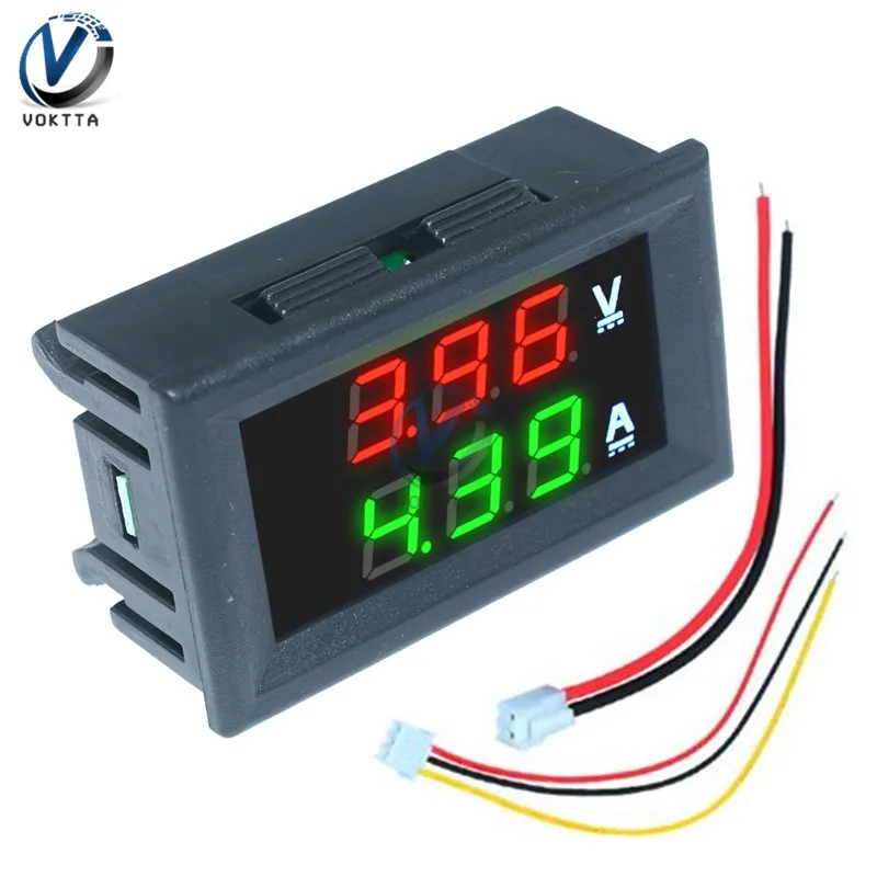 Red Green Display 0,5" 0,56 дюймов синий красный двойной светодиодный дисплей Мини цифровой вольтметр амперметр DC 100 в 10A Панель Ампер Вольт Напряжение Ток метр тестер - Цвет: Red Green Display