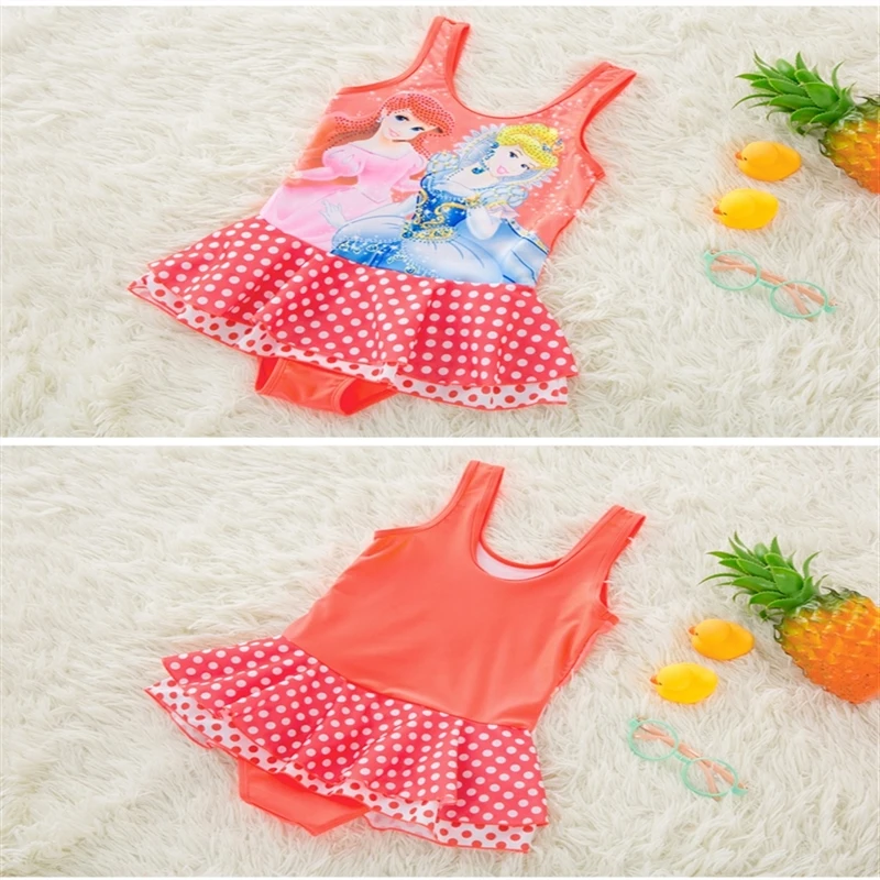 2018 высокое качество красивая юбка детский цельный купальник купальный костюм