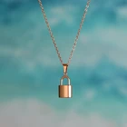 Ожерелье из нержавеющей стали с подвеской-замком для мужчин и женщин