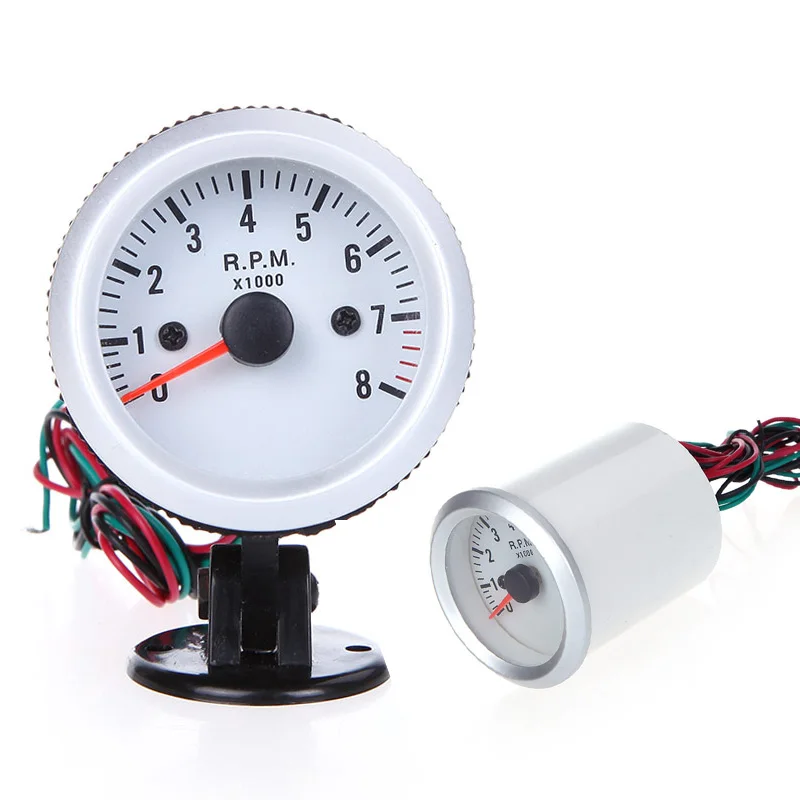 Тахометр тахометр с держателем чашки для автомобиля 2 &quot52 мм 0 ~ 8000 об/мин
