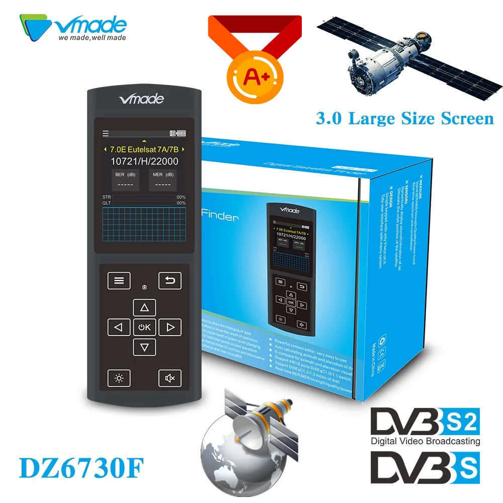 Спутниковый искатель 3,0 дюймов lcd спутниковый искатель HD DVB-S2 цифровой спутниковый искатель Full HD 1080P V8