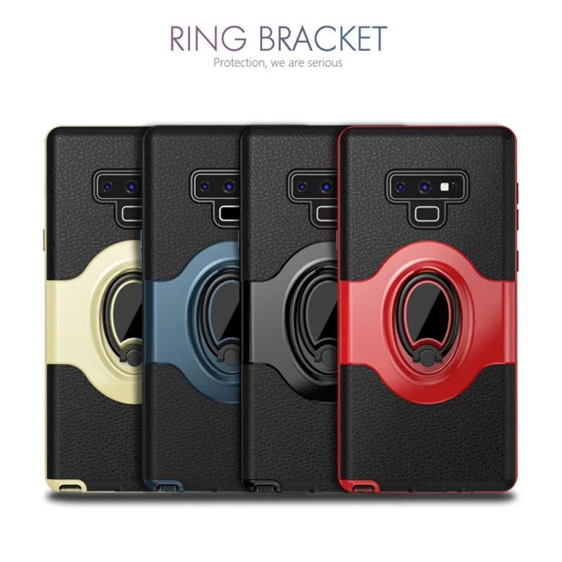 Multifunction Phone TPU Case For Samsung note9 Cover Luxury Magnetic Kickstand Ring Holder | Мобильные телефоны и