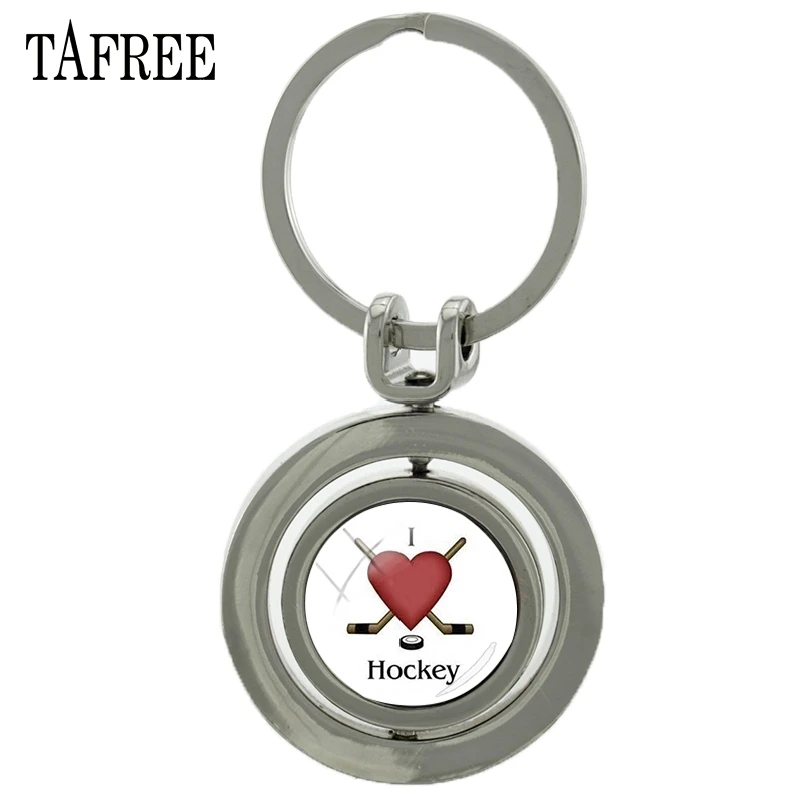 SP488 TAFREE я с надписью Love, хоккейной тематики вращающаяся подвеска брелок Мода мода кольцо для ключей брелок для ключей для Для мужчин папа автомобильный брелок для ключей с ювелирные изделия SP491 - Цвет: SP488
