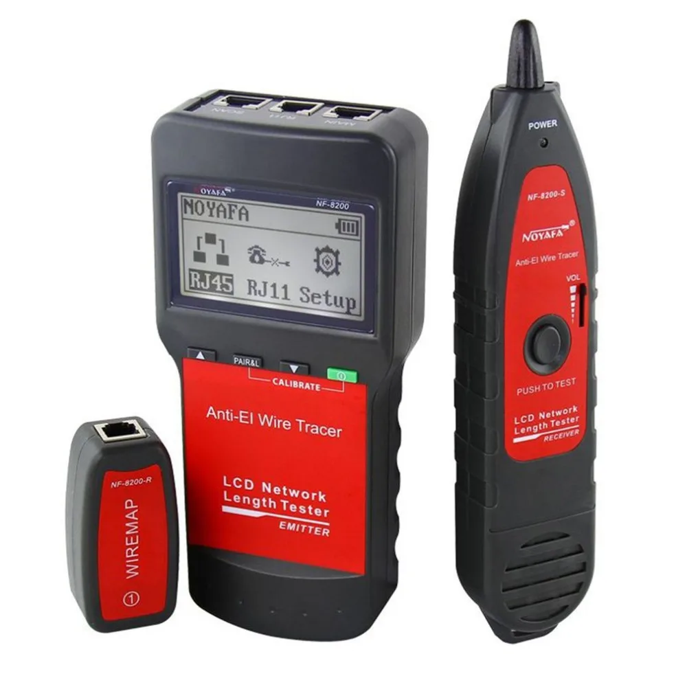 NF-8200 LAN RJ45 Тестер кабеля Ethernet сетевой провод трекер длина кабеля тестер с подсветкой ЖК-дисплей Прямая поставка