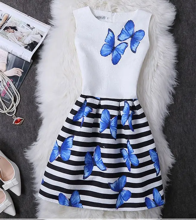 New Year A-line 2018 Summer Dress for Girls Kids Party 10 12 Christmas Costumes Children Clothes Floral Print Princess Dresses | Детская