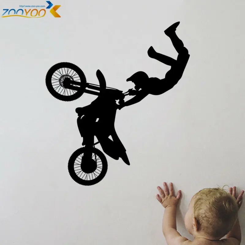 

motor bike for kids rooms wall decals sport wall stickers home decorations zooyoo8293 diy removable vinly wall decals bedroom
